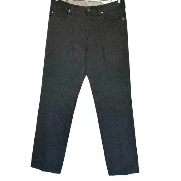 NWOT Kenneth Cole New York Flat Front Casual Dark Gray Soft Jeans Mens 34x32 - Picture 1 of 6